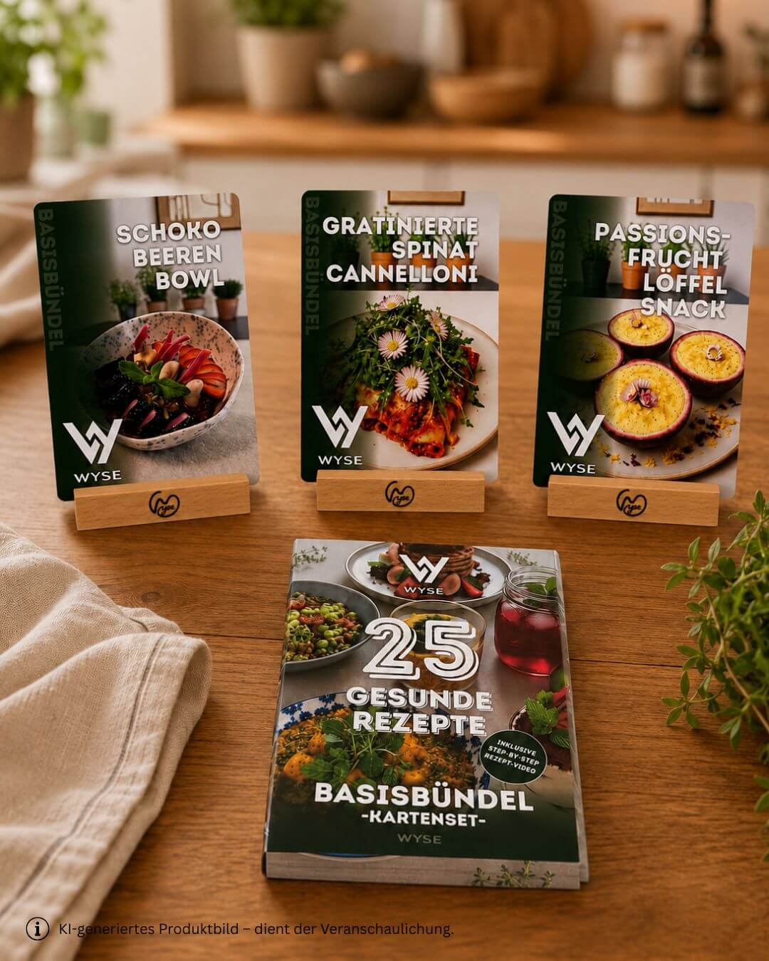 Rezeptkarten Basisbündel mit Aufsteller