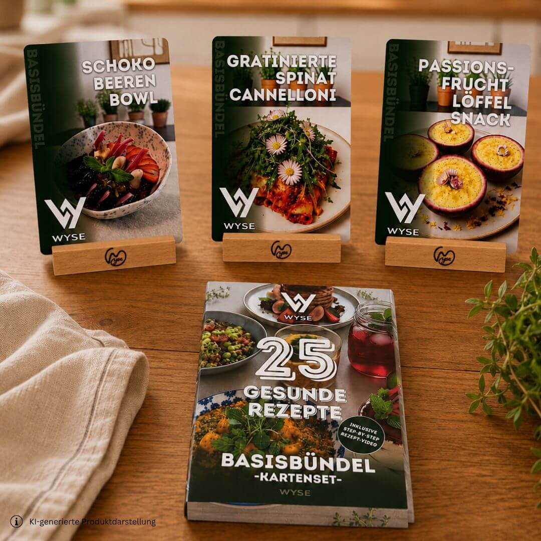 Rezeptkarten einfach & gesund  mit Aufsteller