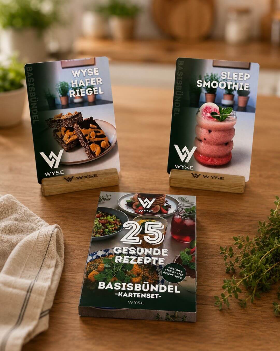 Rezeptkarten Basisbündel mit Aufsteller