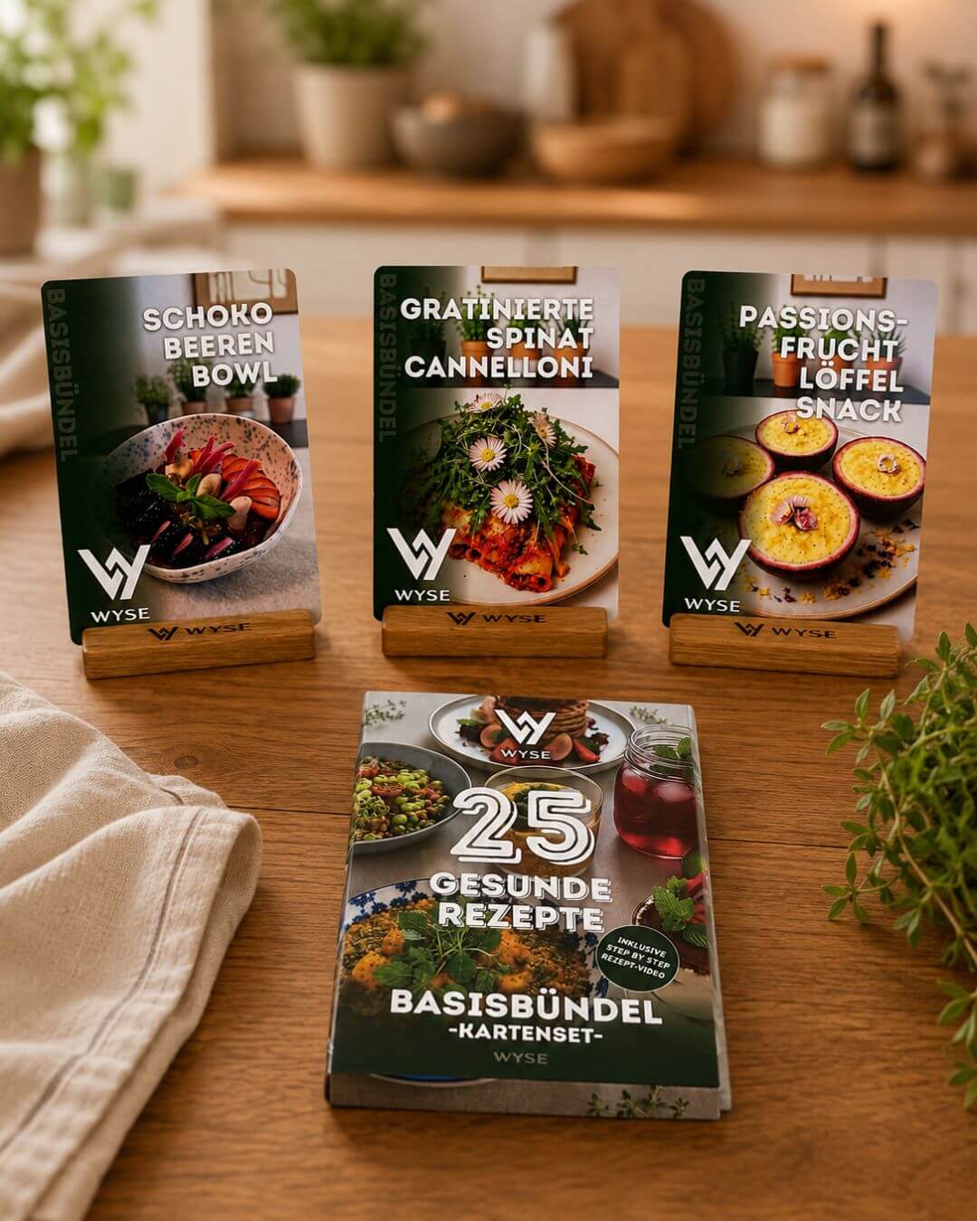 Rezeptkarten Basisbündel mit Aufsteller